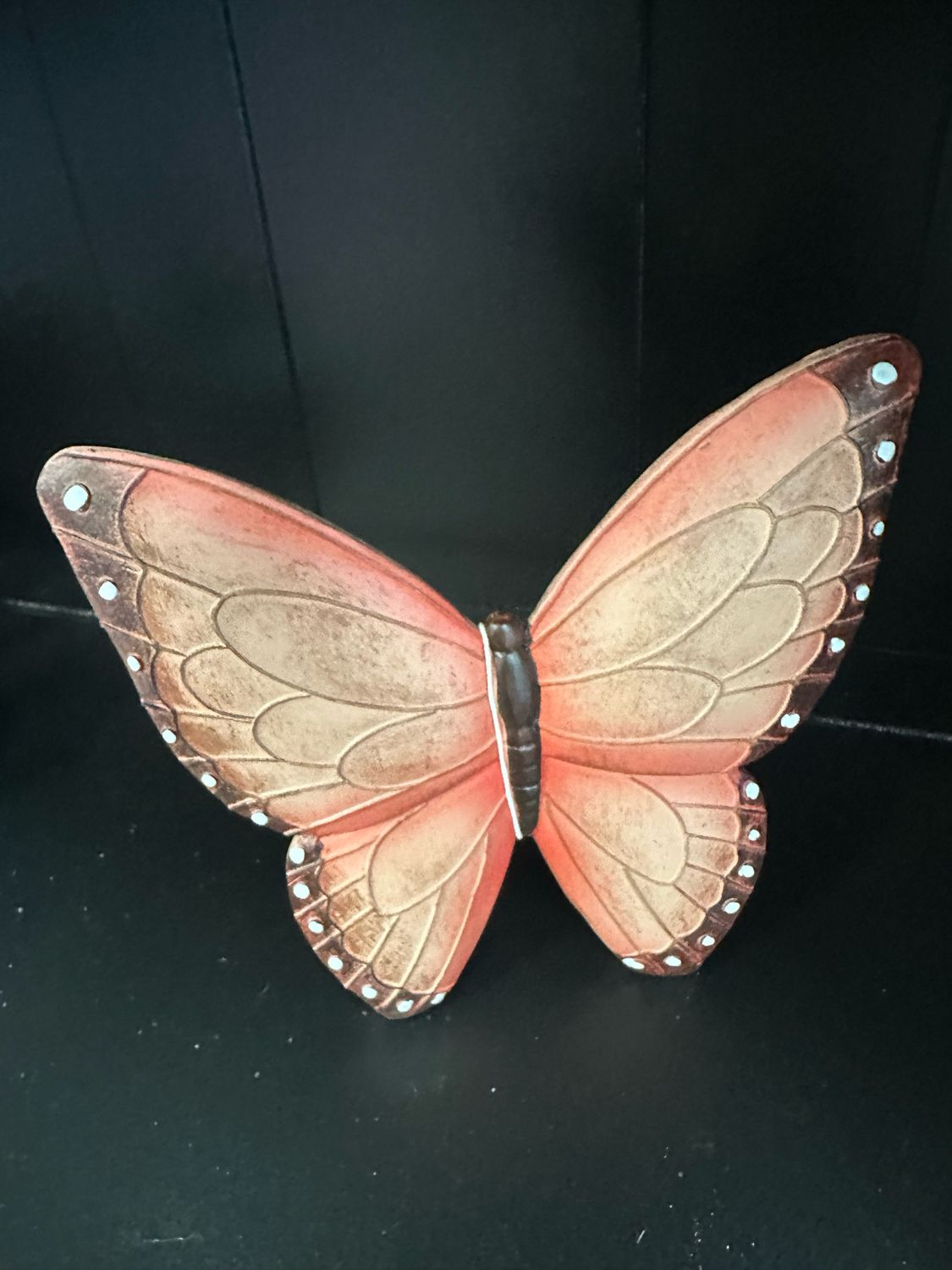 WTC Apricot Sm Dots Butterfly  6x6