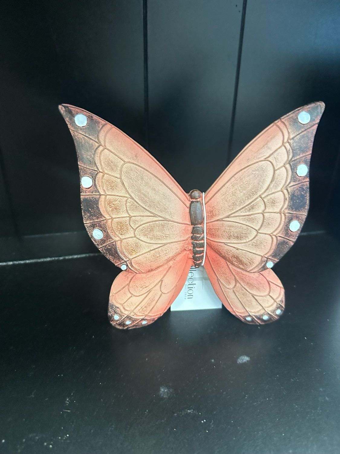 WTC Apricot Big Dots Butterfly  6x6