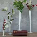 Rag 12.25&quot; White Tapered Vase