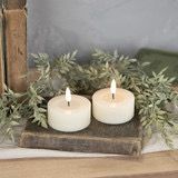Rag Set/2 Oversized 3D Flame Cream Tealight