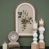 Rag White Floral Arched Print 24.5x15