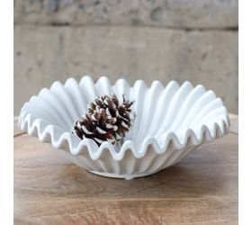 Pdg 9.6&quot; Matte White Deco Dish