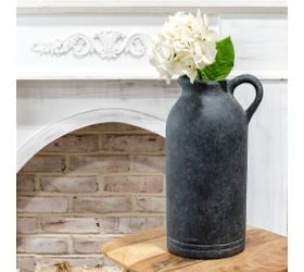 Pdg 14.6&quot; Charcoal Pitcher Vase