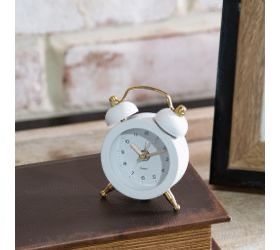 Pdg White Mini 2 Bell Alarm Clock 3&quot;