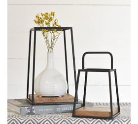 Pdg Lg Iron Wood Table Display 10.25x6.25x6.25