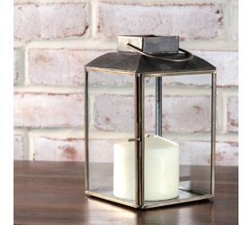 Pdg 8&quot; Iron &amp; Glass Lantern
