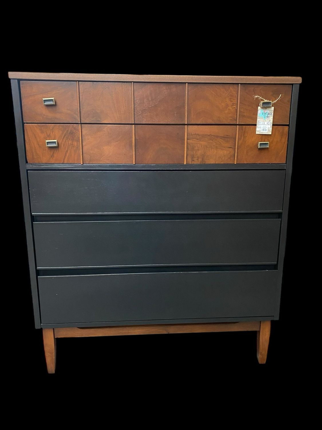 VV Mcm Bl/wood Chest 37x18x43.5 sale 