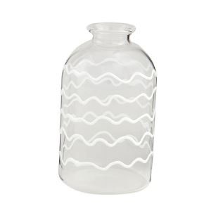 MP Plaid Glass Bud Vase 5&quot; (Wavy Lines)