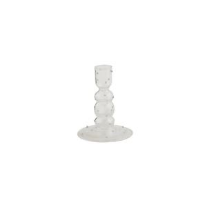 MP Sm Dotted Glass Candlestick 4.25&quot;