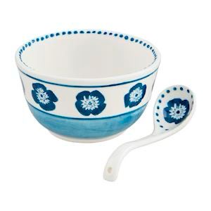 MP Block Print Salsa Tidbit w/spoon