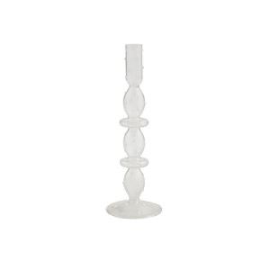 MP Lg Dotted Glass Candlestick 10&quot;