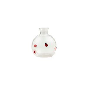 MP Lady Bug Glass Inlay Vase 5x4.5