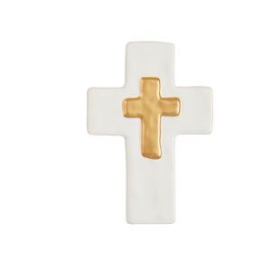 MP Ceramic &amp; Gold Thick Cross 6&quot;
