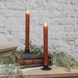 Rag 9.5&quot; Bronze Taper Moving Flame Set/2 Led