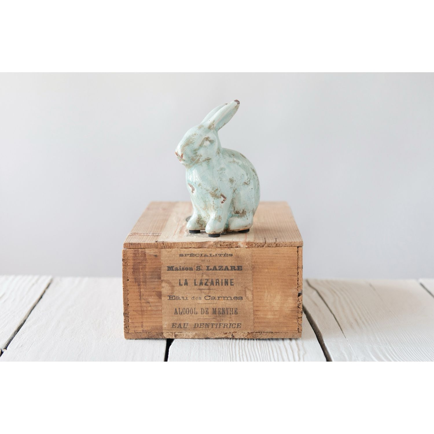 CCO Distressed Terra Cotta Rabbit