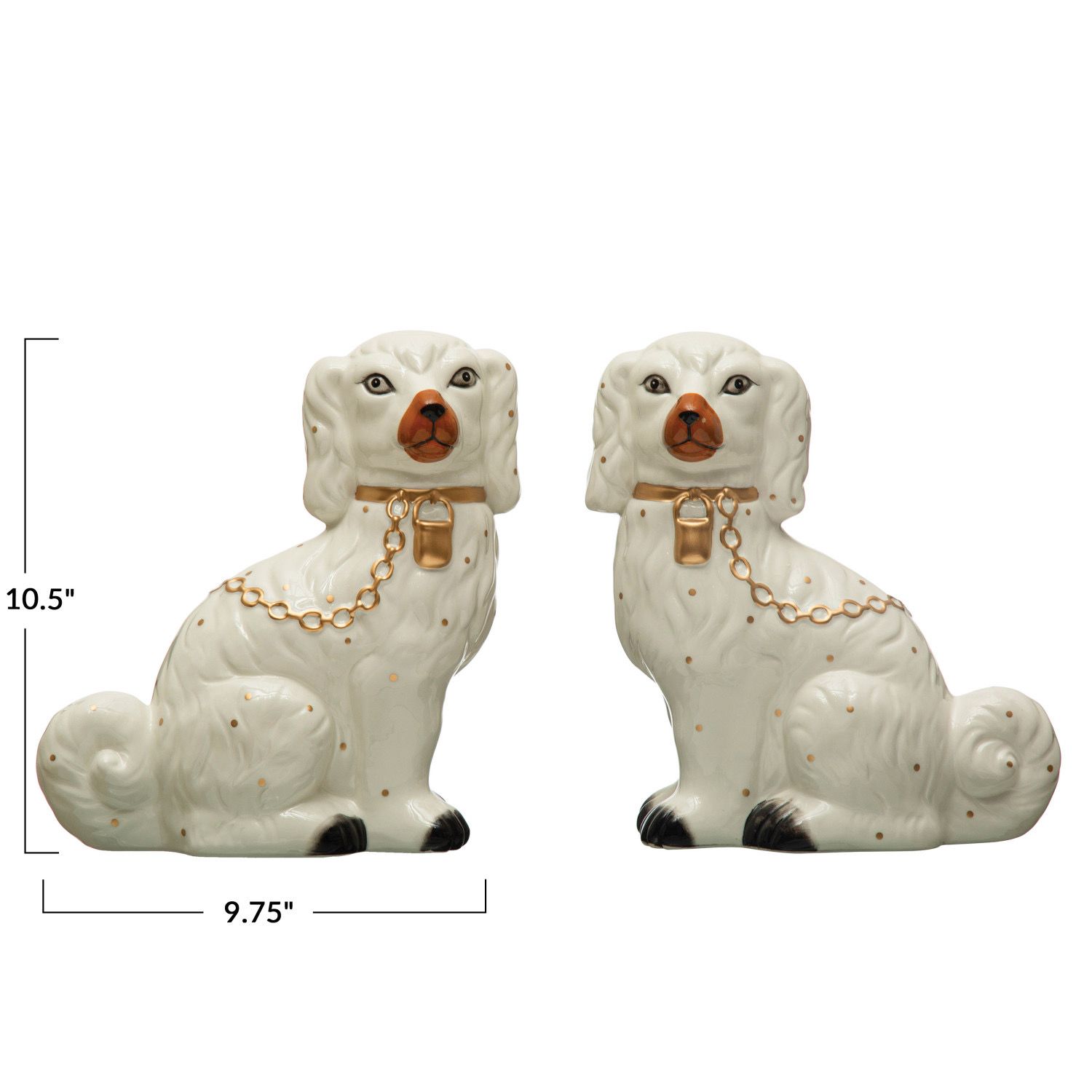 CCO Tail Left Dolomite Staffordshire Dog 10.5&quot;