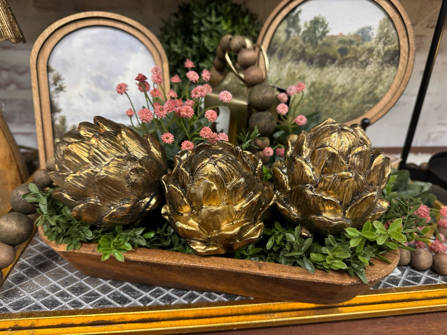 Pdg 4.25&quot; Gold Artichoke