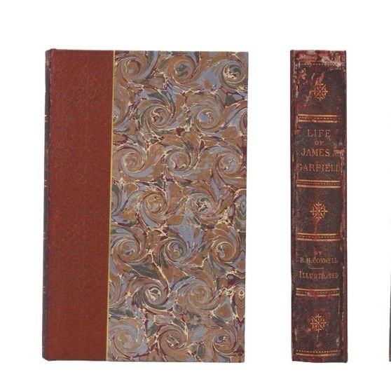CCO Sm Brown Canvas Book Storage Box 8.25&quot;