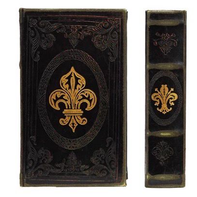 CCO Faux Leather Book Lrg 8.5x5x2