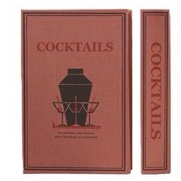 CCO Cocktails Linen Book Storage Box 10.25&quot;