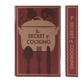 CCO Secret Of Cooking Linen Book Storage Box 10.25&quot;