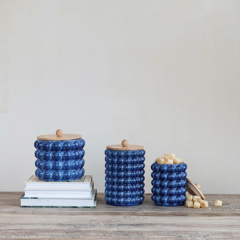 CCO 6.75" Blue Raised Dot Canister w/lid