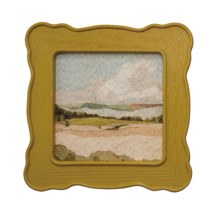 CCO 11.25&quot; Sq Cotton Paper Wall Decor Sandy Landscape