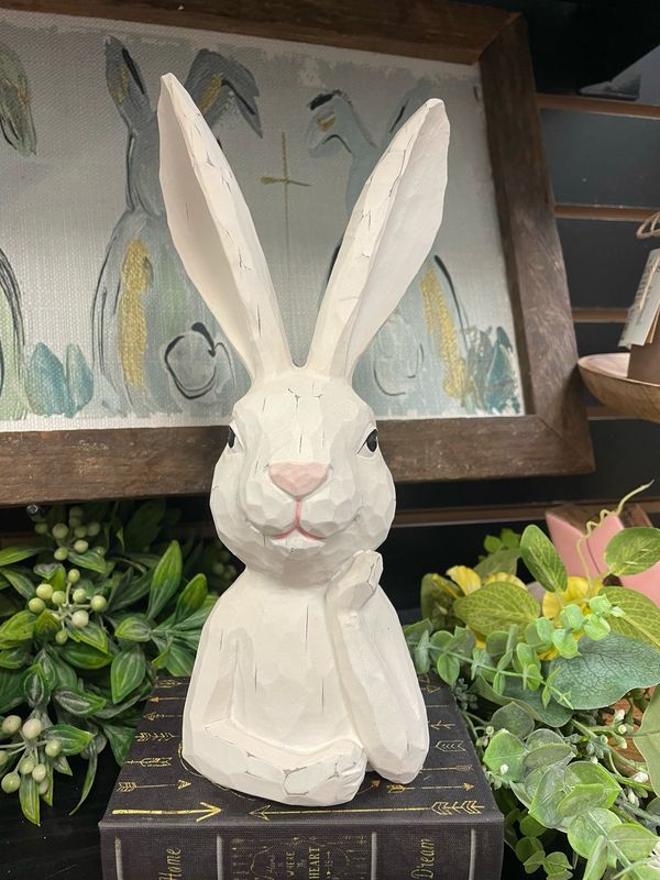 Raz 10.25&quot; Ears Up Thinking Rabbit Bust