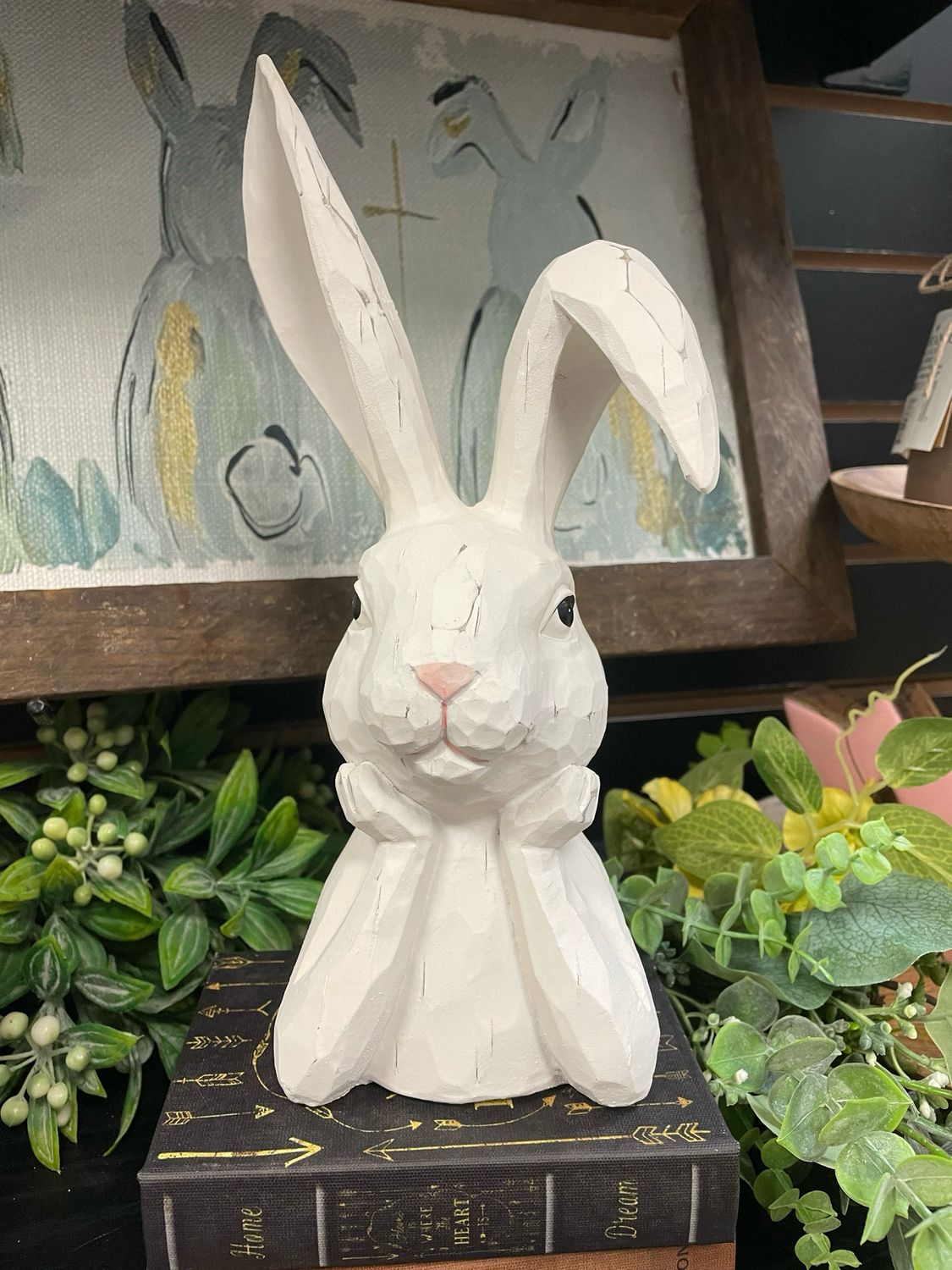 Raz 10.25" Ear Down Thinking Rabbit Bust