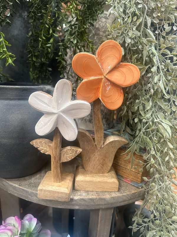 WTC Orange Enamel Daisy 10.25"