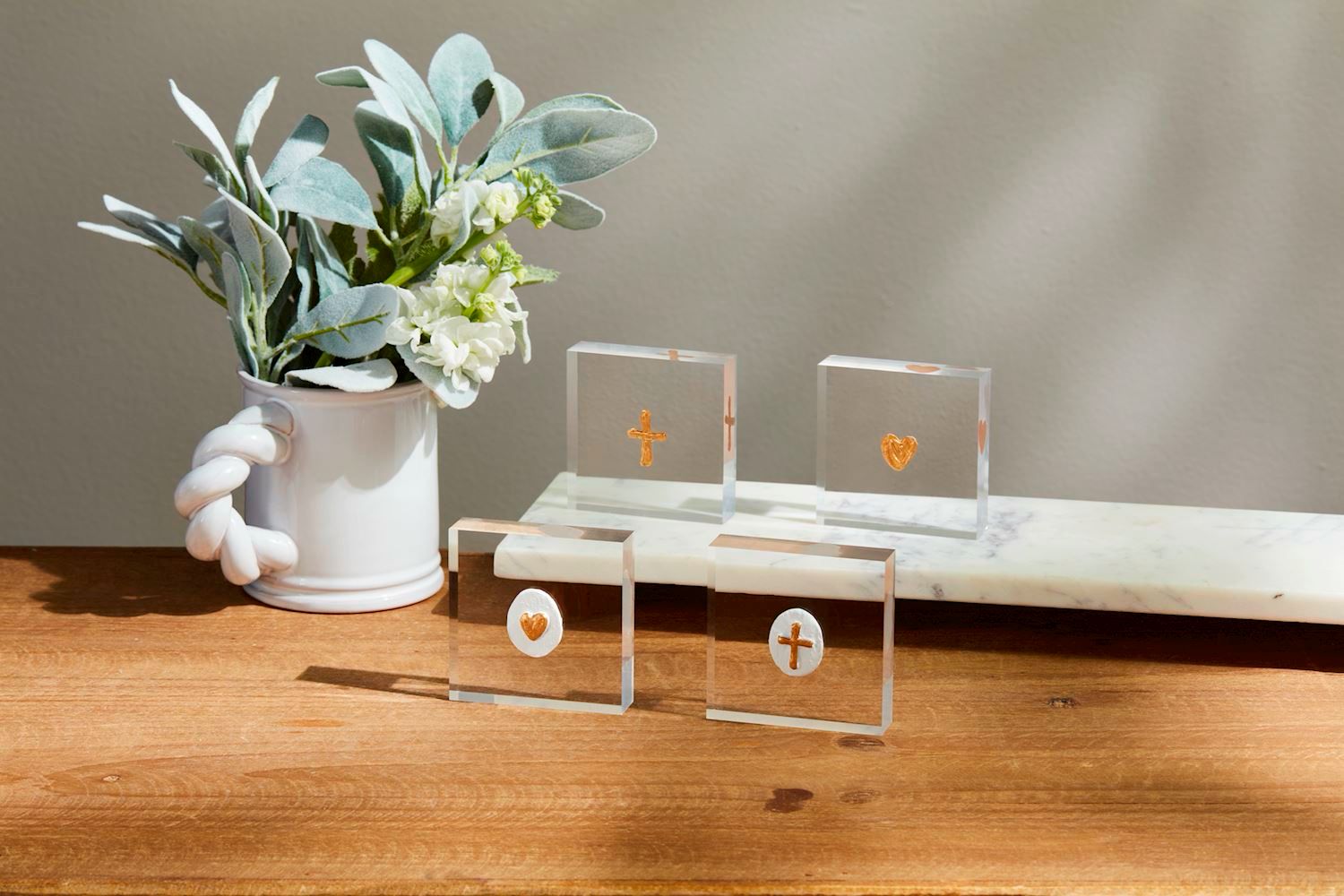 MP Clear Block 3x3 Gold Cross