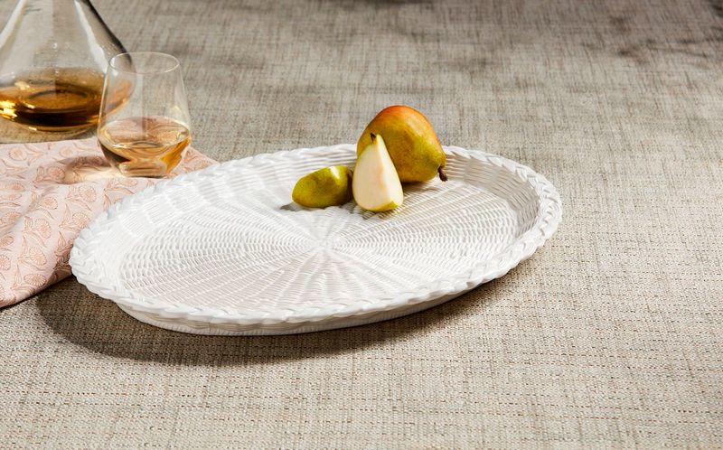 MP Round Woven Flat Tray 28.5x22.25