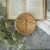 Rag 5.8&quot; Dragonfly Wood Wall Plaque