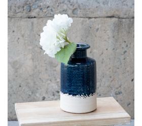 PDG 8” navy sand bottle vase 