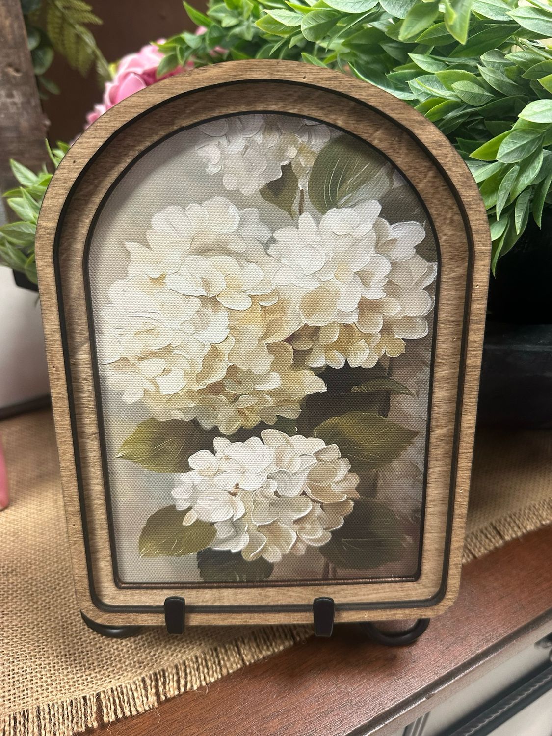 Red Arch Hydrangea Art 8&quot;