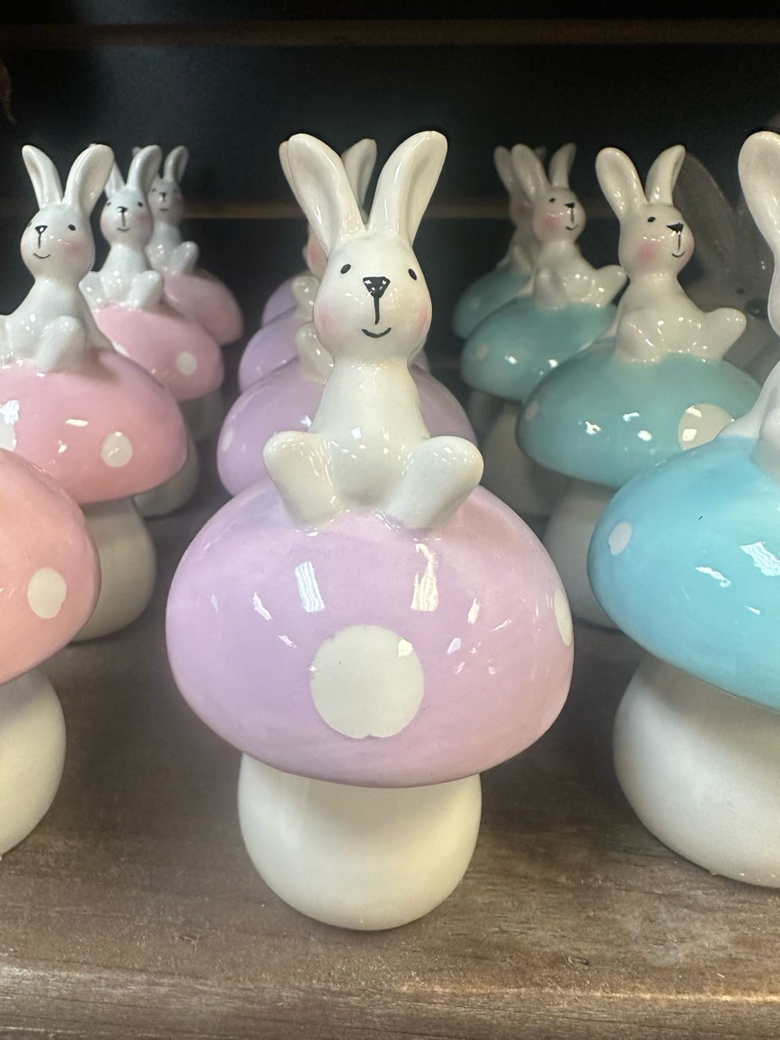 Ger Purple Mushroom w/bunny 4.8&quot;