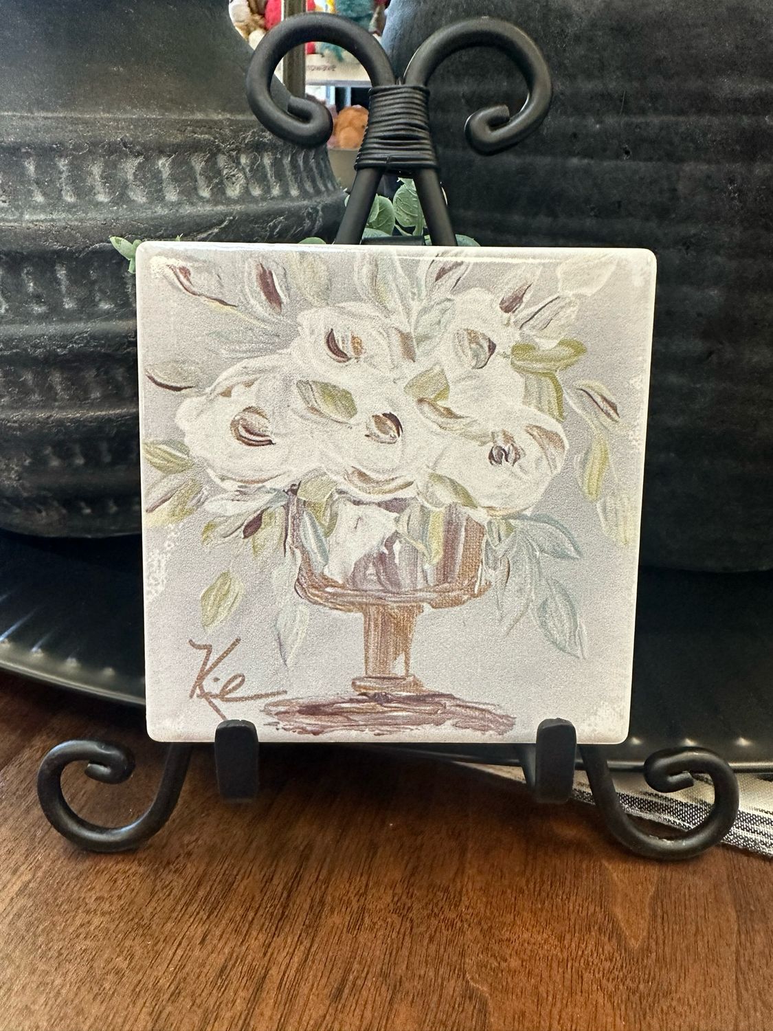 SCM 4x4 Coaster Gold Vase