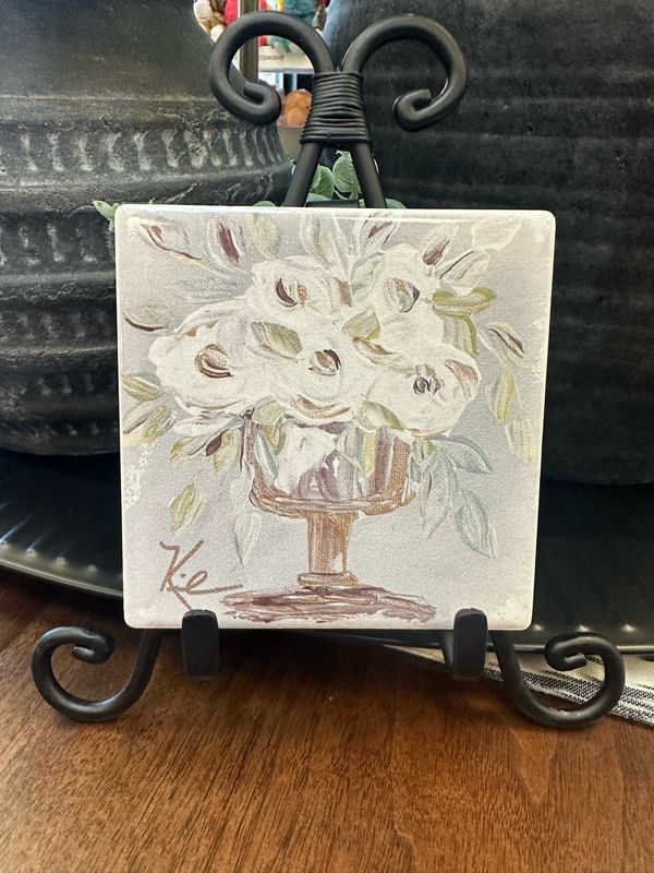 SCM 4x4 Coaster Gold Vase