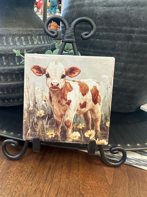 SCM 4x4 Coaster Brown Cow