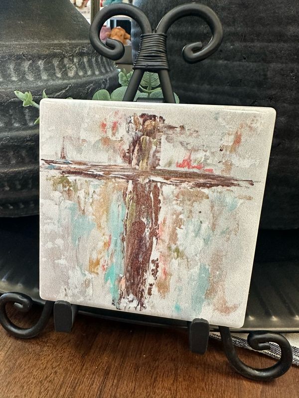 SCM 4x4 Coaster Brown Cross