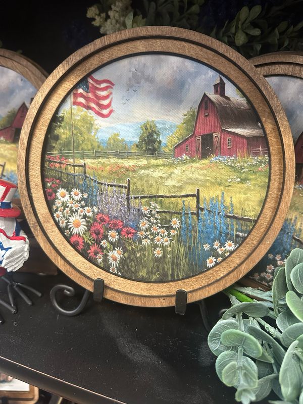 Red 8" R Red Patriotic Farm