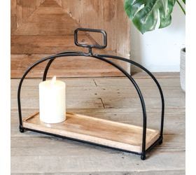 Pdg 15&quot; Black Wood Metal Displayer