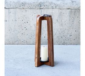 Pdg 21&quot; Wood Candle Lantern