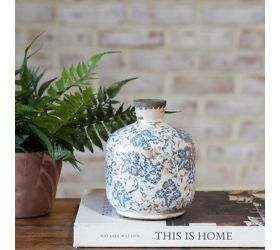 Pdg 6&quot; Damask Print Vase