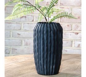 Pdg 10.25&quot; Black Line Vase