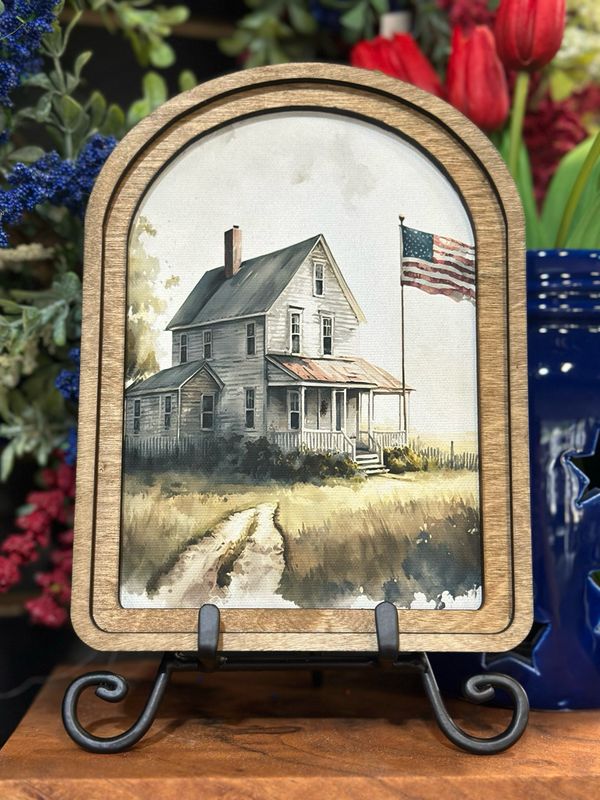 Red Arch 8x6 Farmhouse Flag