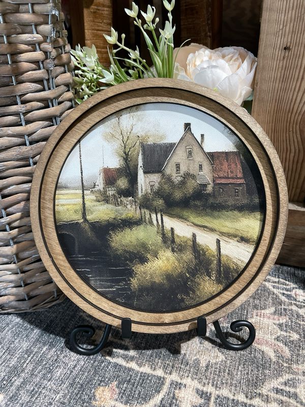 Red 8&quot; R Dirt Lane Farmhouse Art