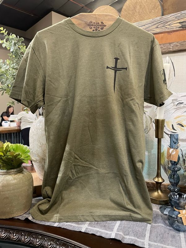 Hope Lg Green 3 Nails Cross Tee