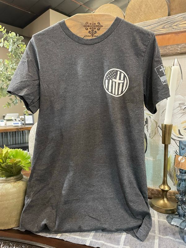 Hope XXL Dark Gray One Nation Under God Cross Tee