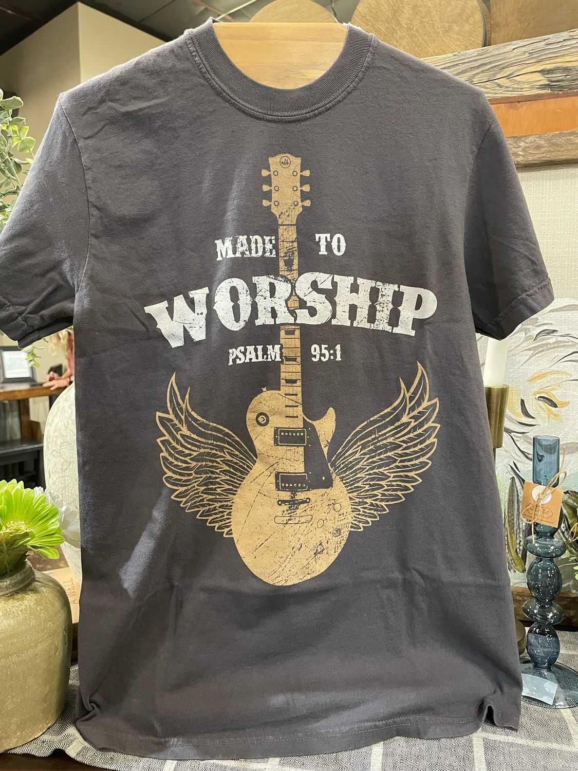 Hope Lg Dark Gray Made To Worship Tee